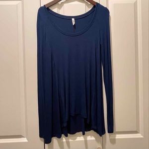 Free People Blue Long Sleeve Tunic